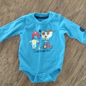 Carhartt onsie bodysuit blue 3 month